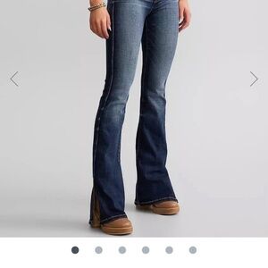 BKE dark blue high rise boot cut jeans excellent condition